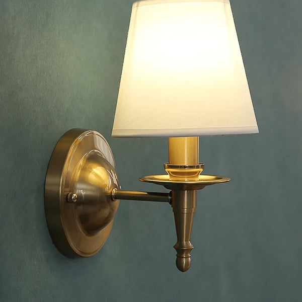 Linen wall lamp, Nordic lampshade