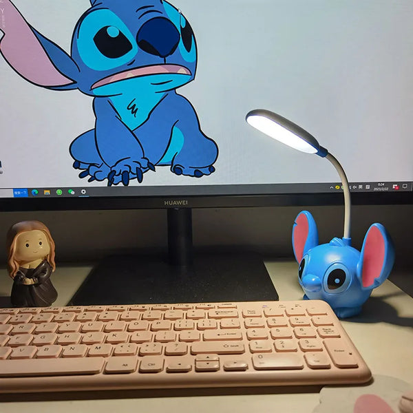 Lilo & Stitch LED Desk Lamp with Pencil Sharpener, USB Rechargeabl
