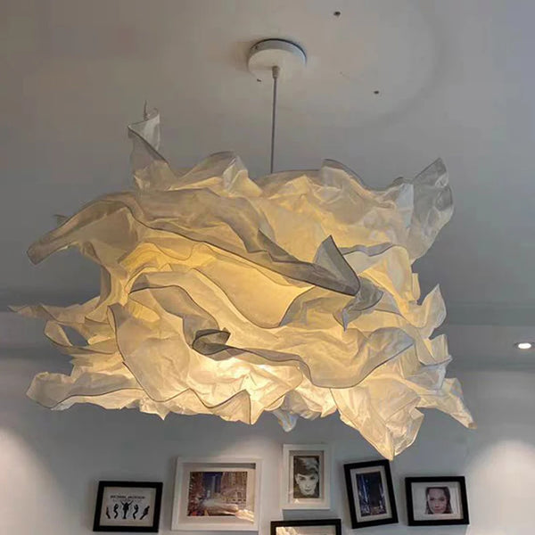DIY White Paper Cloud Chandelier