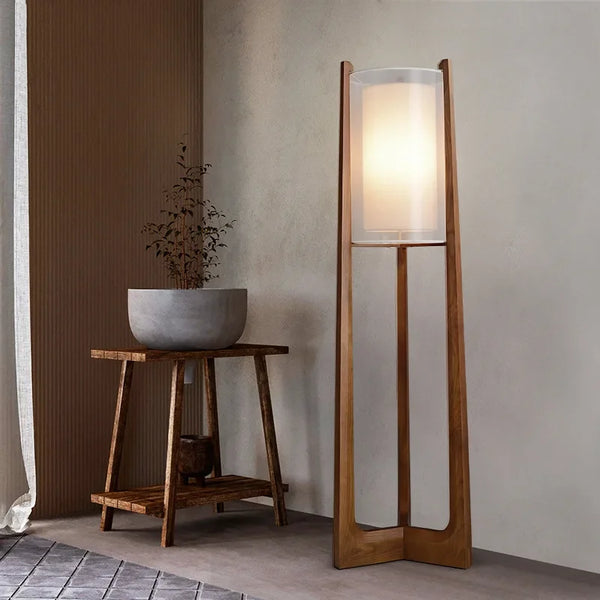 Modern Japanese fabric floor lamp