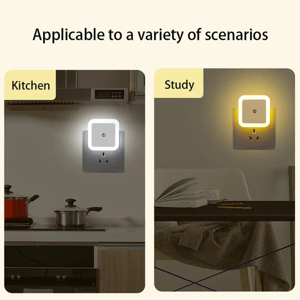 Plug-in Square LED Night Light with Sensor Control