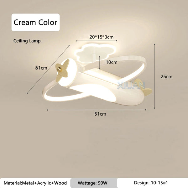 Creative Cartoon Airplane Pendant Lights