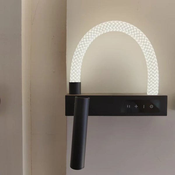 LED light with flexible curved rope