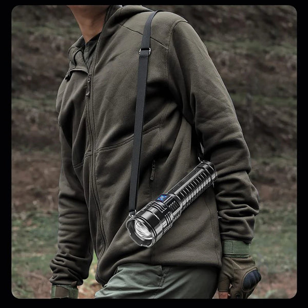 Most powerful tactical LED flashlight, 15000 mAh