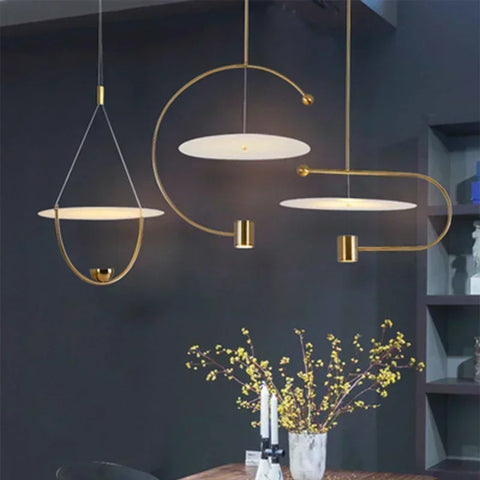 Minimalist acrylic LED pendant light, modern Nordic style