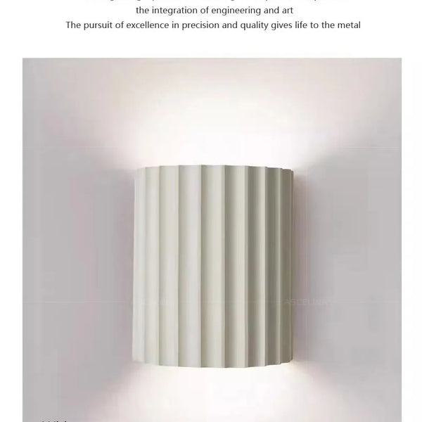 Nordic minimalist resin LED wall light