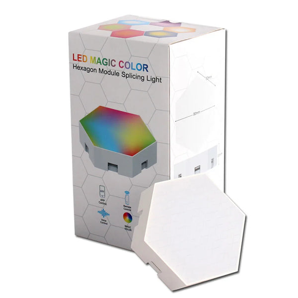Lâmpada Quântica LED RGB WIFI Hexágono Luz Noturna LED