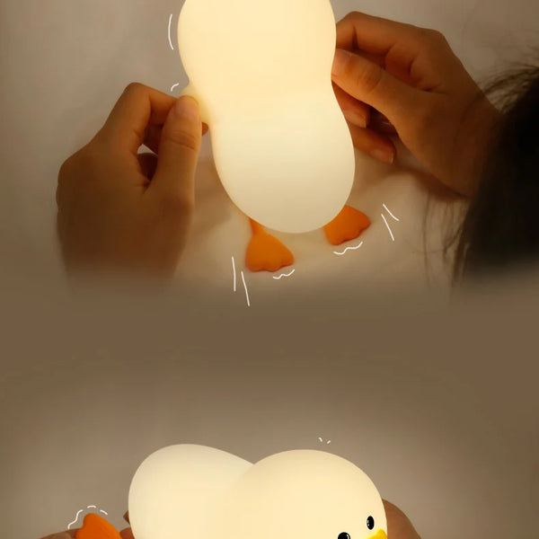Cute silicone duck lamp