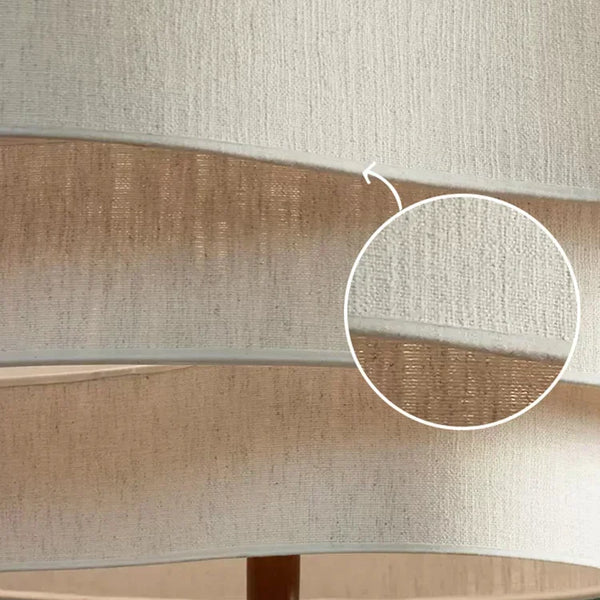 Fabric pendant light with retro design