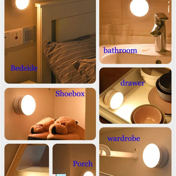 Wireless Rotating LED Motion Sensor Night Light