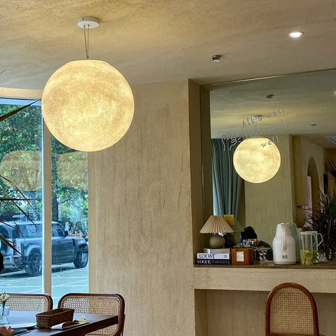 Nordic minimalist style pendant lights moon lamps