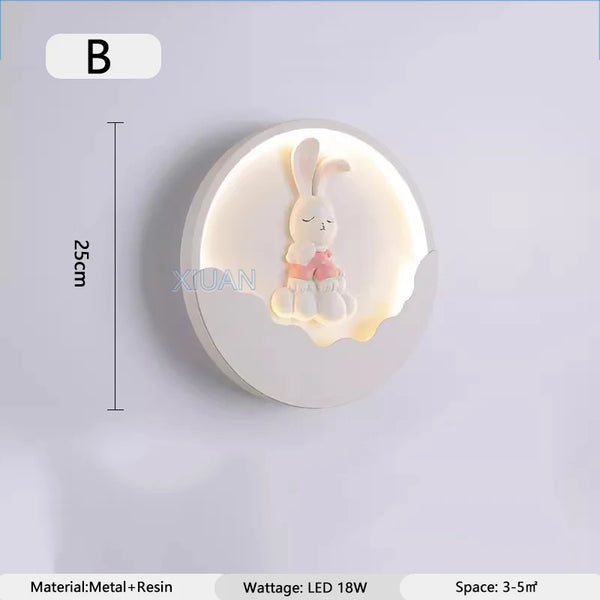 Cartoon Bear Rabbit Wall Lamps