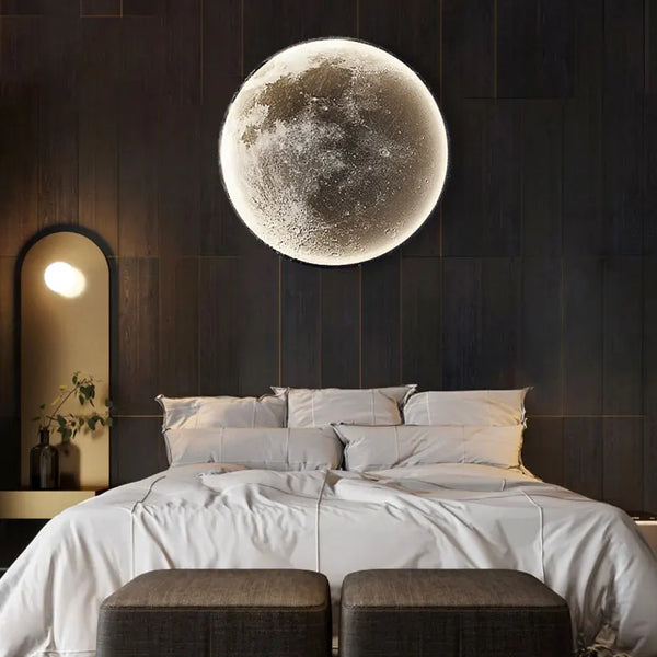 Minimalist moon wall lamp