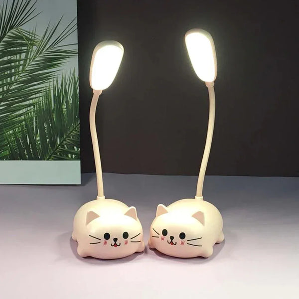 Mini Cute Cat Night Light USB Charging Foldable Small LED Desk Lamp