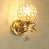 Modern wall lamp, E27 crystal sconce retro, industrial