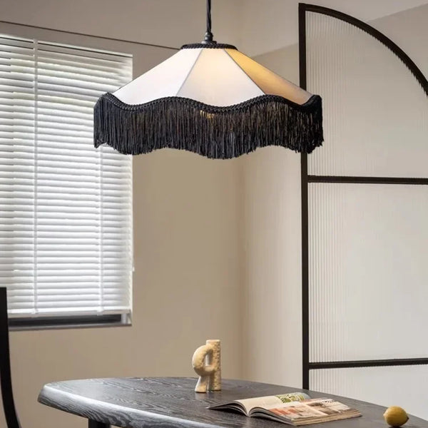 Modern Japanese Wabi Sabi fabric chandelier,