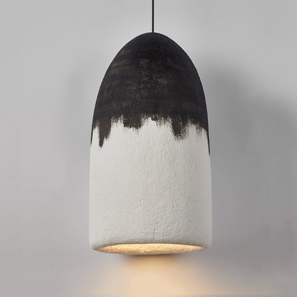 Modern black and white Wabi Sabi pendant light