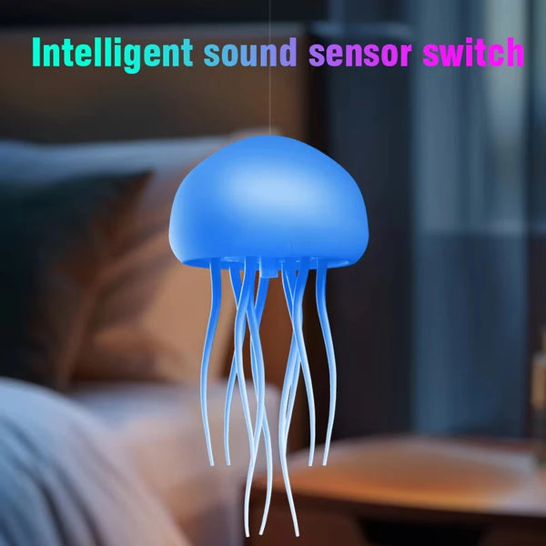 LED bedside lamp with jellyfish design, voice control