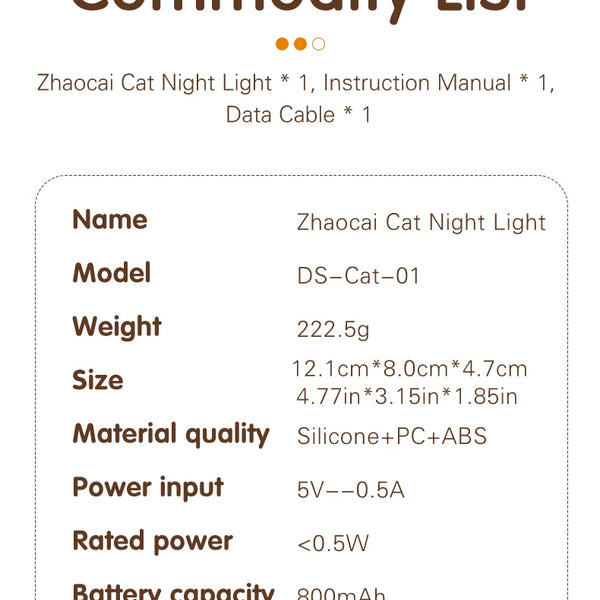 Cute silicone cat lamp