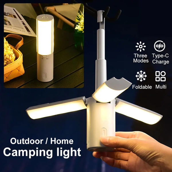 Rechargeable Portable Folding Camping Light for Indoor/Outdoor