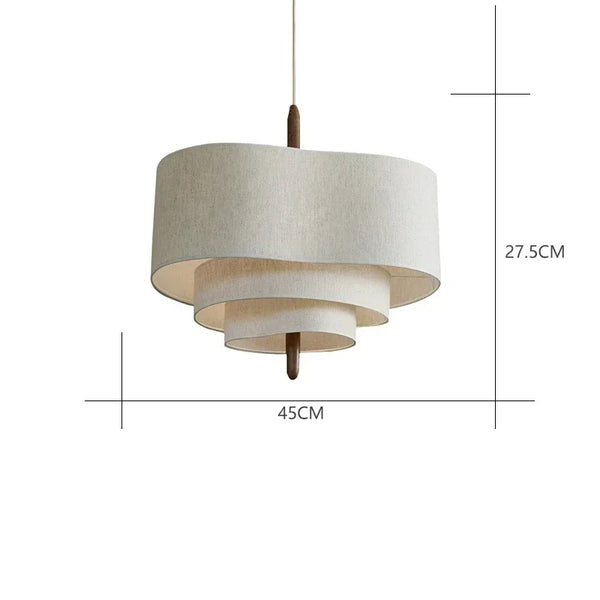 Fabric pendant light with retro design