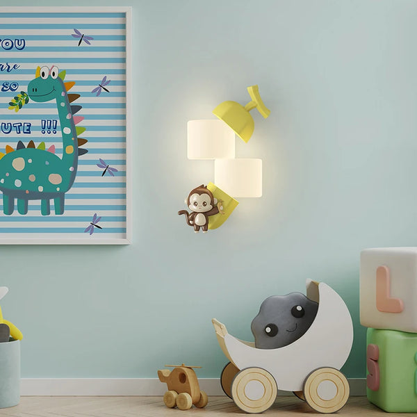 Monkey Rabbit Panda Animal Wall Lamps
