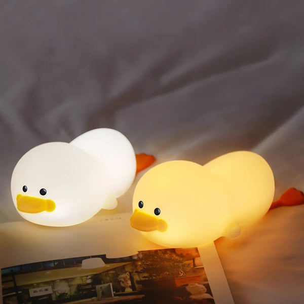 Cute silicone duck lamp