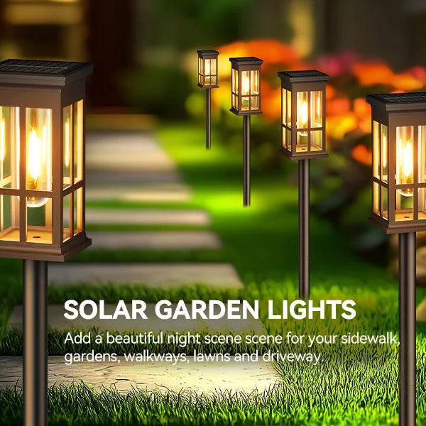 2/6/8 Pack Solar Pathway Lights - Super Bright Outdoor Solar Lights for Patio/Patio/Sidewalk - Outdoor Gifts