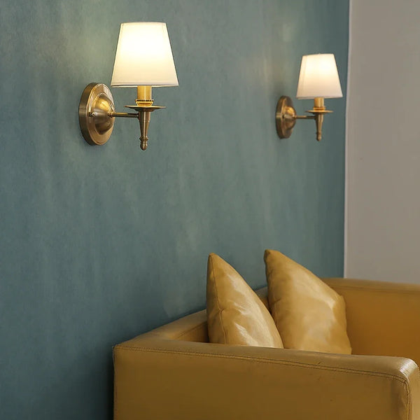 Linen wall lamp, Nordic lampshade