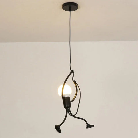 Little Man Modern Arts Vintage Iron Chandelier, LED Ceiling Light,