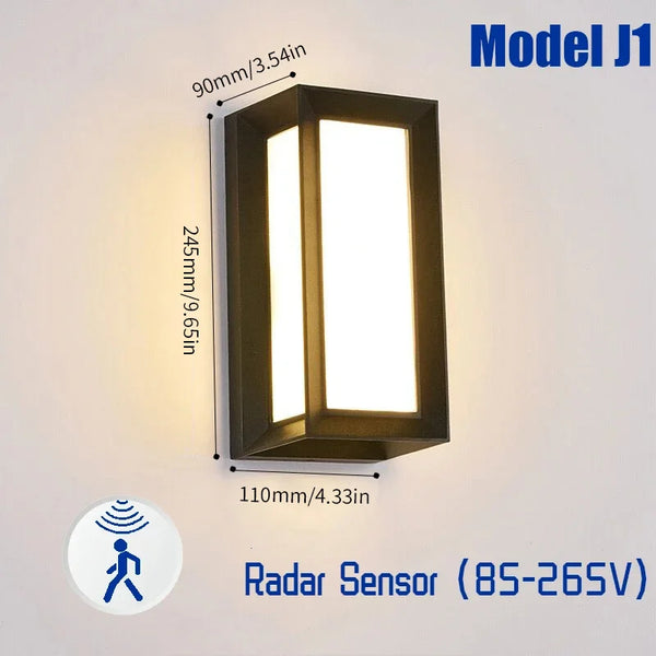 Waterproof Motion Sensor LED Wall Light for