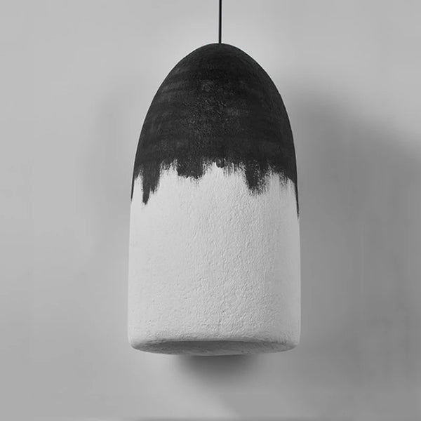 Modern black and white Wabi Sabi pendant light