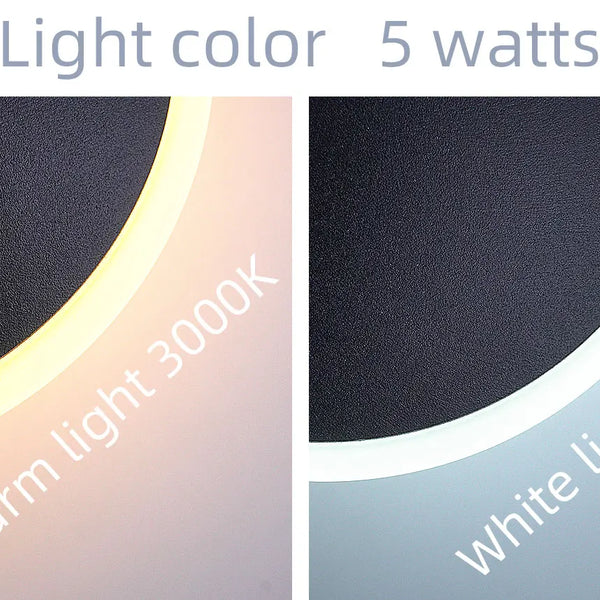 Modern 5W LED wall light with 350 degree rotation