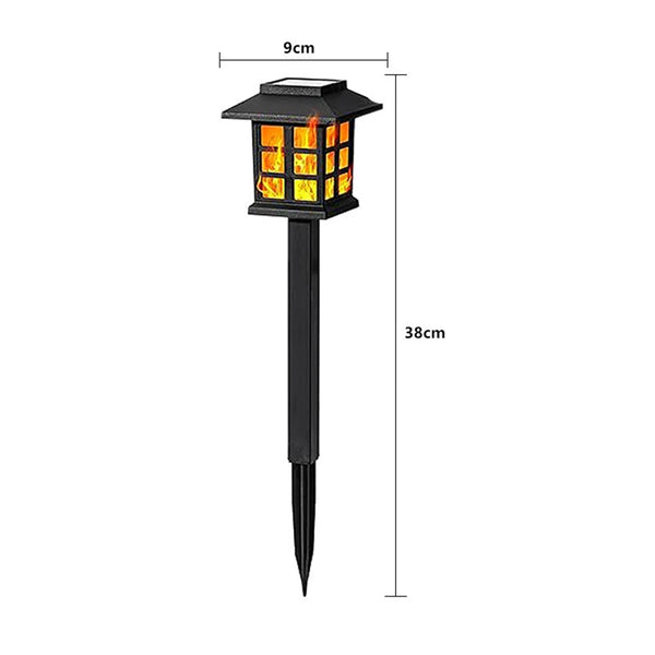 2/4PCS Solar Flame Torch Lights – 10 LEDs Flickering Outdoor Lamps for Garden, Path, Patio & Halloween Decor