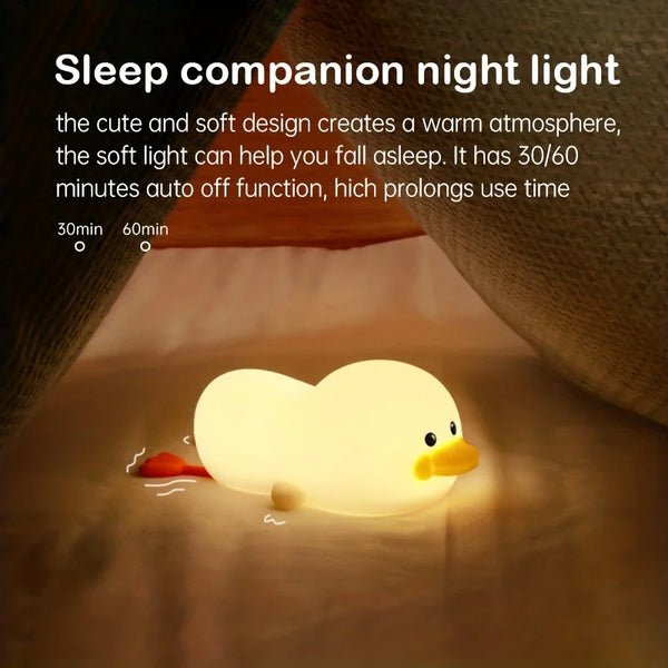 Cute silicone duck lamp