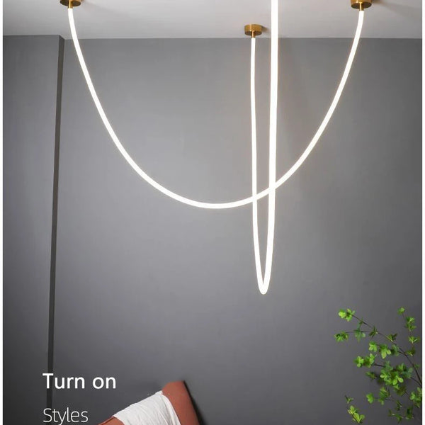 Modern chandelier with 360-degree lighting