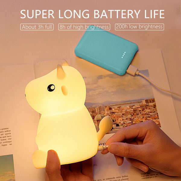 Cute silicone cow lamp