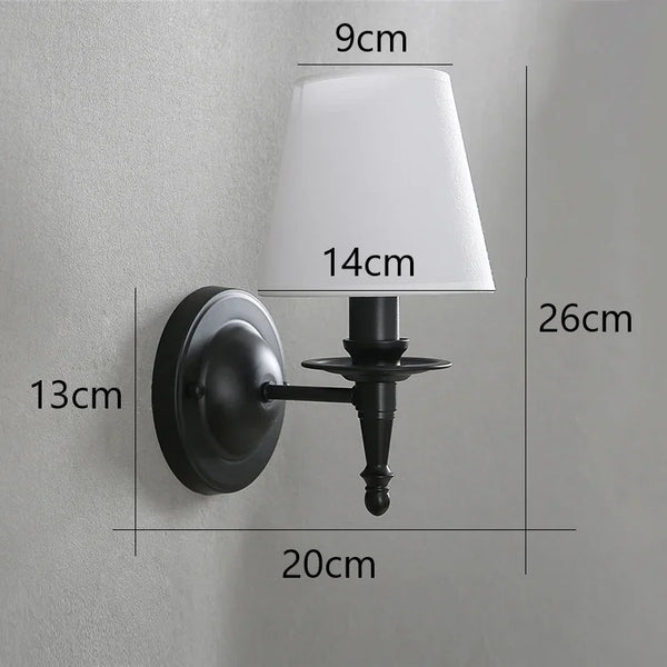 Linen wall lamp, Nordic lampshade