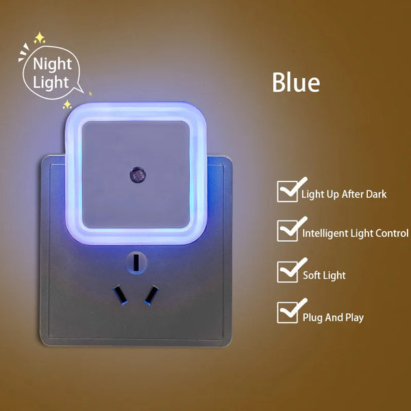 Plug-in Square LED Night Light with Sensor Control