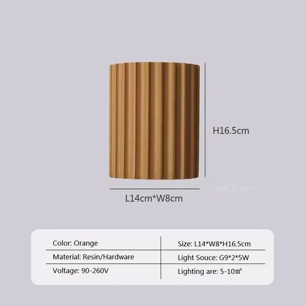 Nordic minimalist resin LED wall light