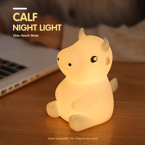 Cute silicone cow lamp