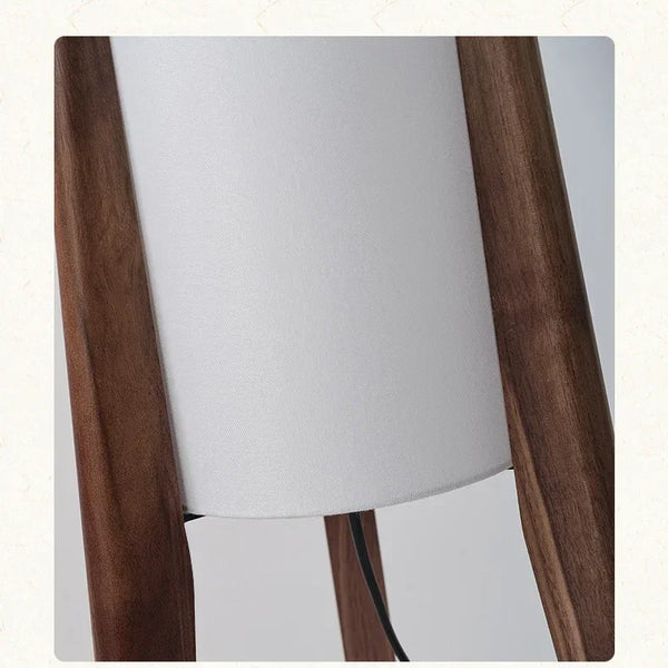 Japanese retro solid wood Wabi-sabi floor lamp