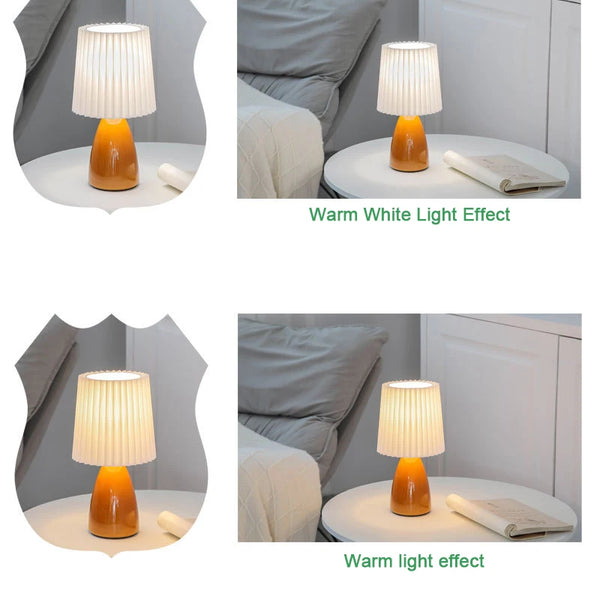Ceramic night light with milkshake effect