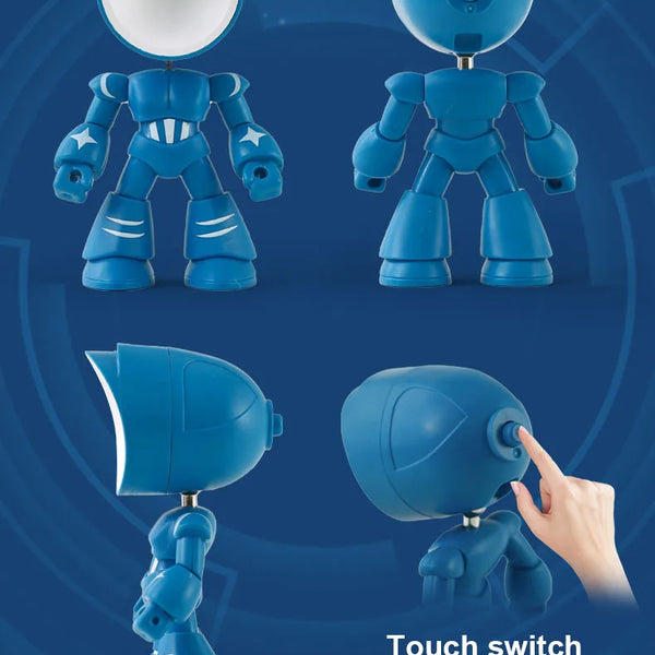 Cute Cartoon Mini Foldable Desk Lamp, Adjustable Angle, Dimmable, AAA Battery Powered, LED