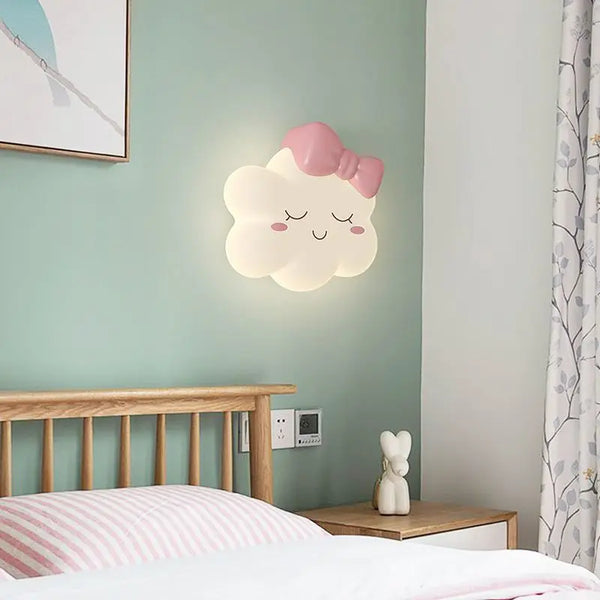 Fluffy Cloud Wall Lamps Yellow Pink Blue
