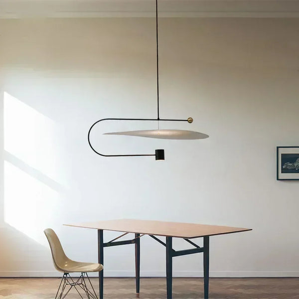 Minimalist acrylic LED pendant light, modern Nordic style