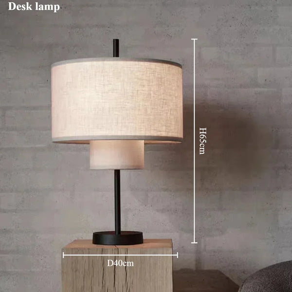 Fabric pendant light with retro design