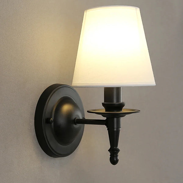 Linen wall lamp, Nordic lampshade