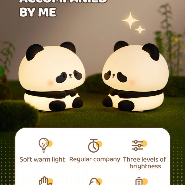 Silicone panda lamp