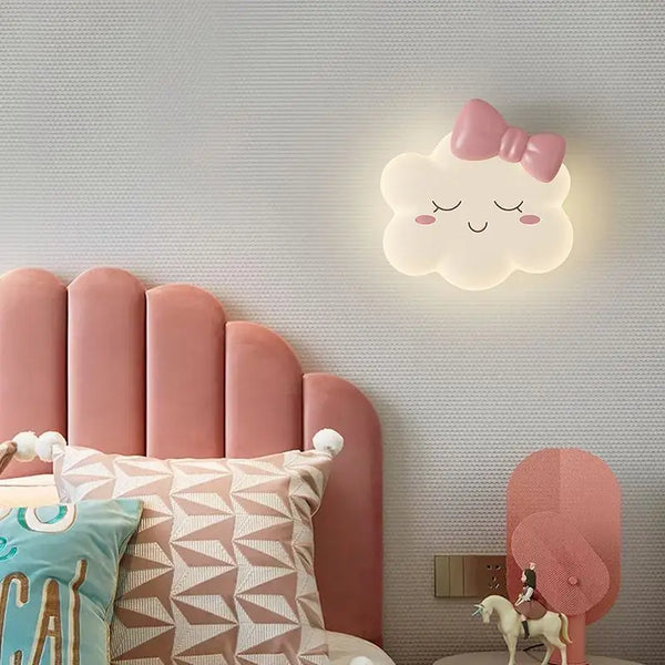 Fluffy Cloud Wall Lamps Yellow Pink Blue